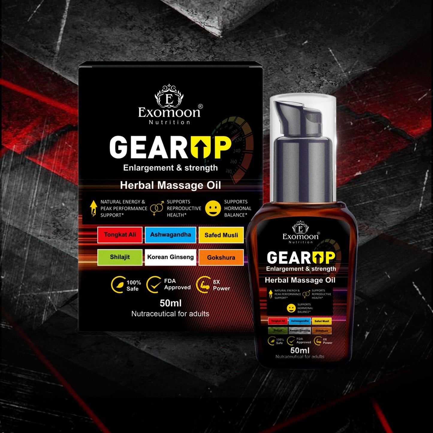 Exomoon Gear Up Herbal Massage Oil