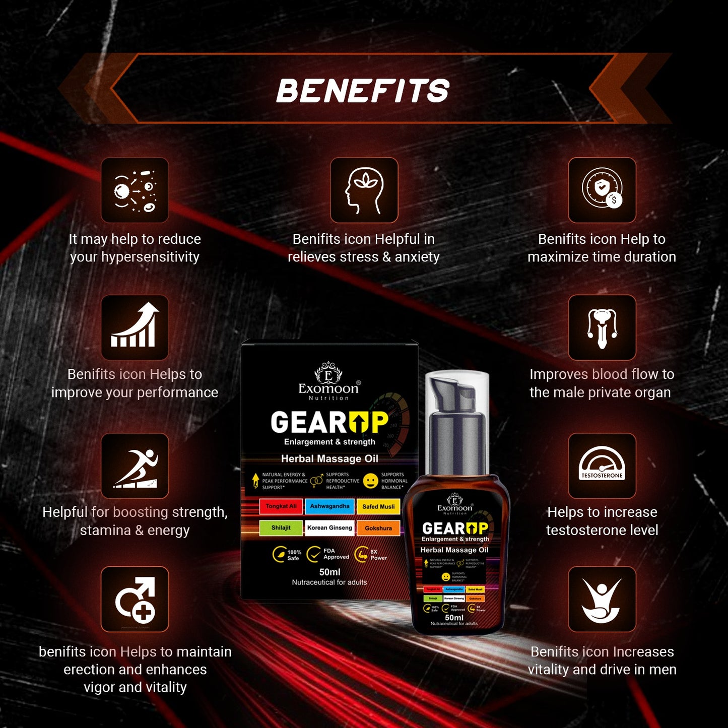 Exomoon Gear Up Herbal Massage Oil