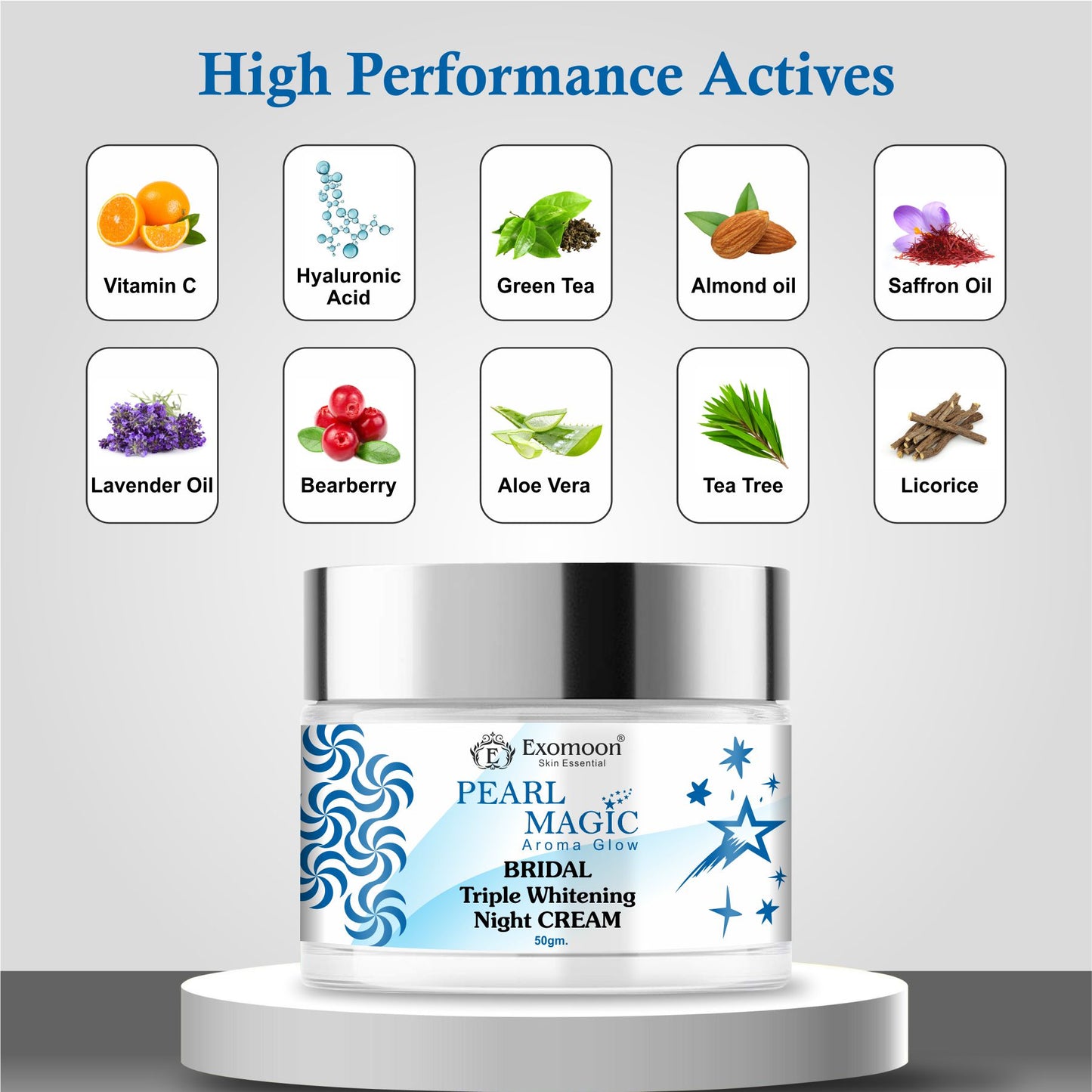 Exomoon Pearl Magic™ Bridal Triple Whitening Night Cream