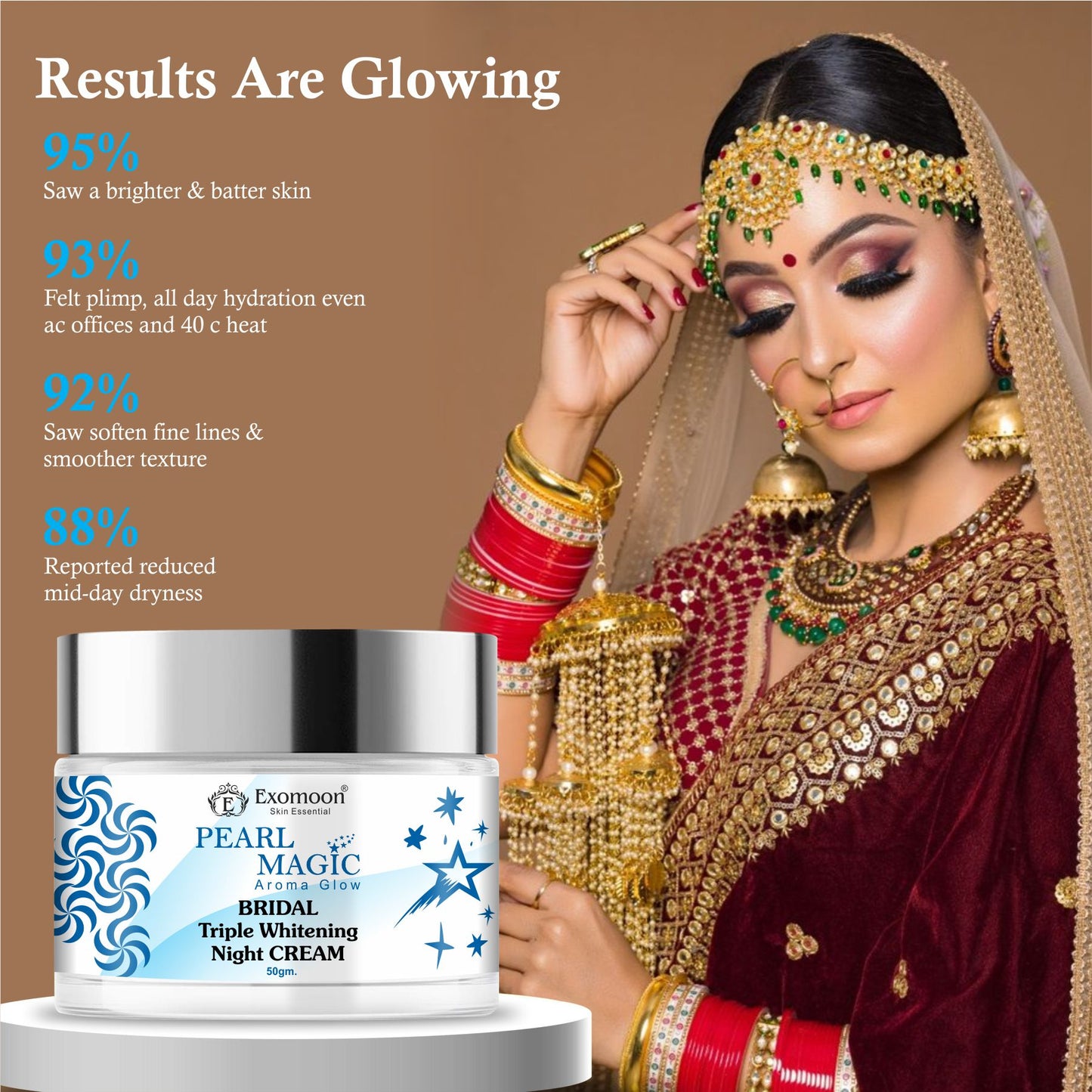 Exomoon Pearl Magic™ Bridal Triple Whitening Night Cream