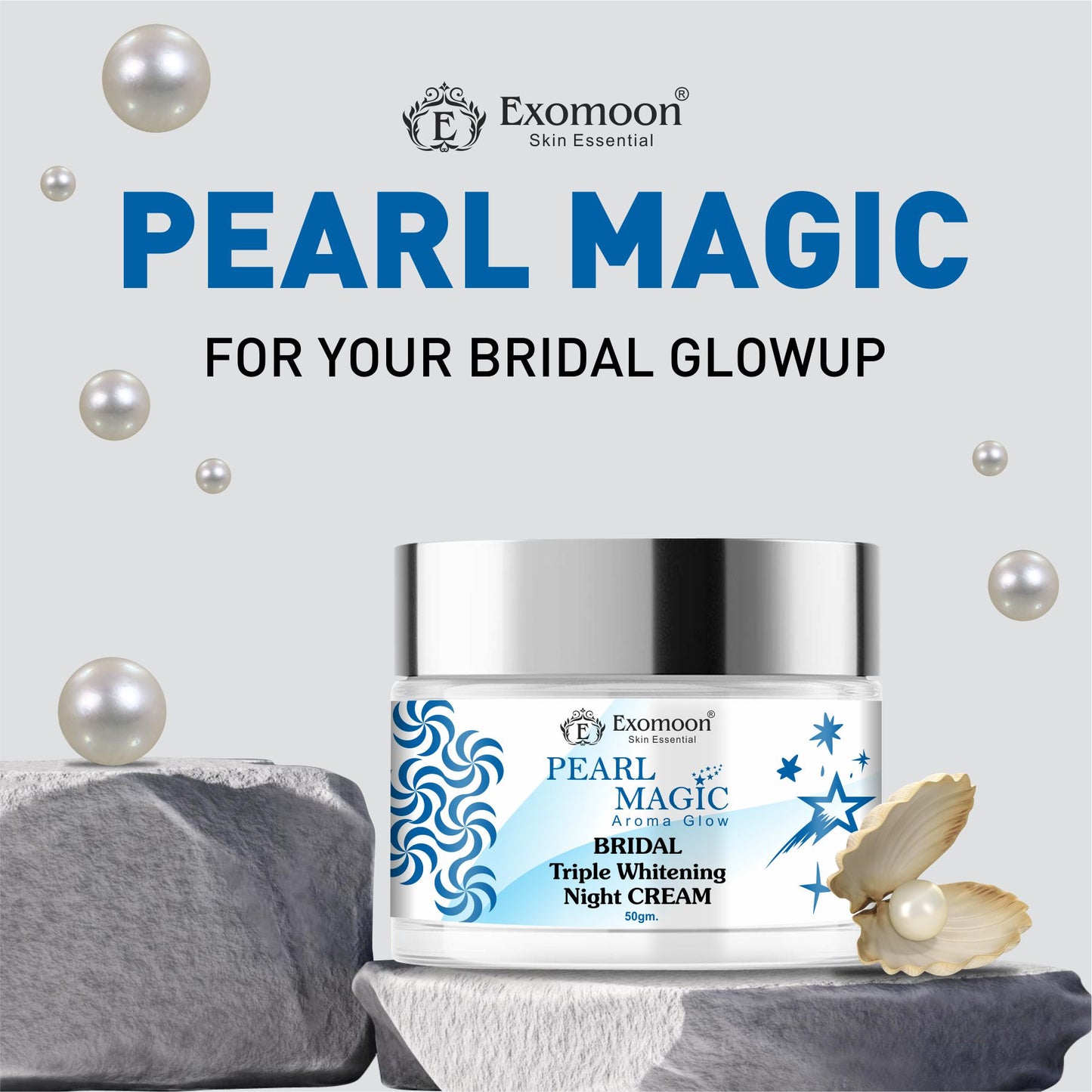 Exomoon Pearl Magic™ Bridal Triple Whitening Night Cream